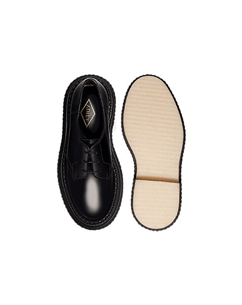 Derbies à Lacets en Cuir de Veau noires