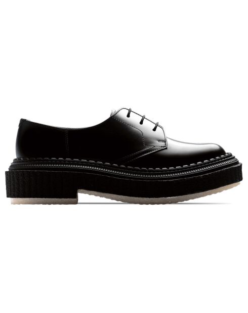 Derbies à Lacets en Cuir de Veau noires