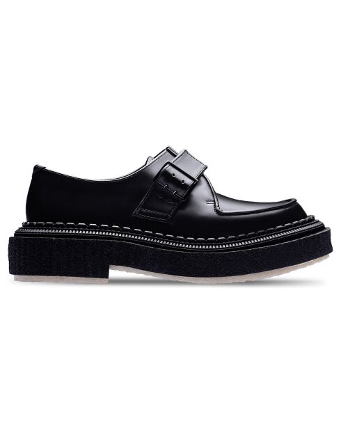 Derbies à Boucle en Cuir de Veau noires