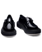 Derbies à Boucle en Cuir de Veau noires