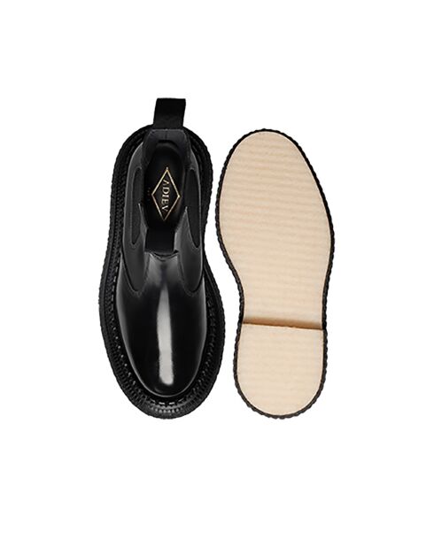Botte Chelsea en Cuir de Veau noires
