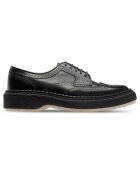 Derbies à Lacets en Cuir de Veau noires