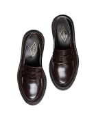 Mocassins en Cuir de Veau bordeaux