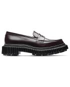 Mocassins en Cuir de Veau bordeaux