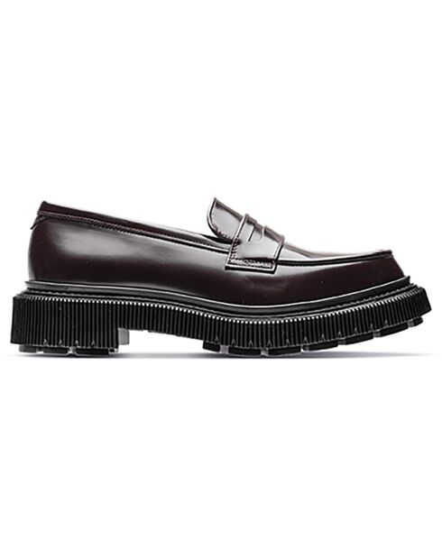 Mocassins en Cuir de Veau bordeaux