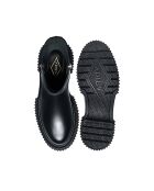 Bottines Hautes à Fermeture en Cuir de Veau noires