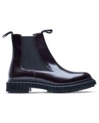 Bottines Chelsea en Cuir de Veau bordeaux