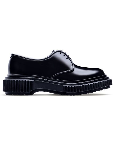 Derbies à Lacets en Cuir de Veau noires