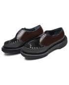 Derbies à Lacets en Cuir marron foncé/noir/asphalte