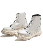 Bottines à Lacets en Cuir de Veau beiges
