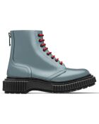 Bottines à Lacets en Cuir de Veau grises