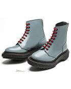 Bottines à Lacets en Cuir de Veau grises