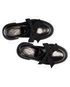 Derbies à Noeud en Cuir de Veau noires
