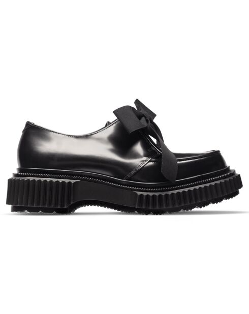 Derbies à Noeud en Cuir de Veau noires