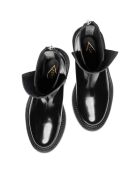 Bottines Hautes en Cuir de Veau noires