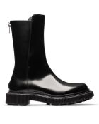 Bottines Hautes en Cuir de Veau noires