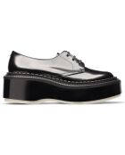 Derbies à Plateforme en Cuir de Veau noires