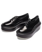 Derbies à Plateforme en Cuir de Veau noires