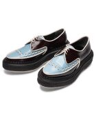 Creepers en Cuir de Veau bordeaux/bleu