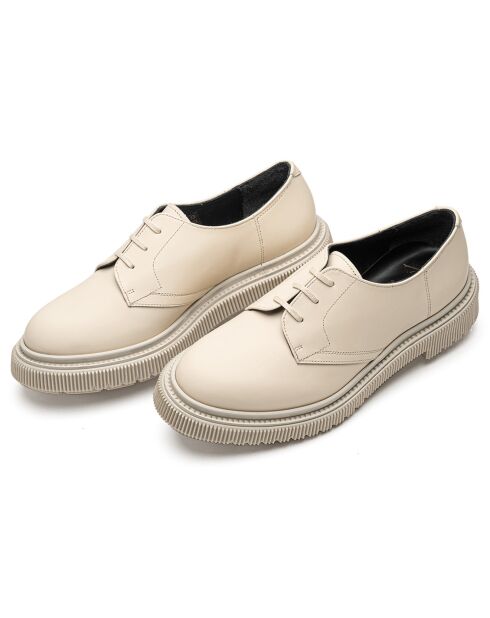 Derbies en Cuir de Veau blanches