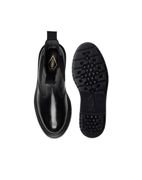 Bottines Chelsea en Cuir de Veau noires