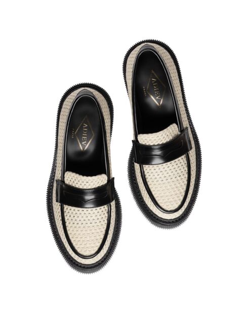 Mocassins en Cuir de Veau ivoire