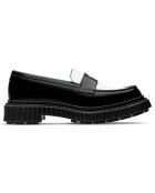 Mocassins en Cuir de Veau noir/ivoire