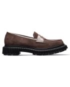 Mocassins en Cuir terre foncée