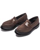 Mocassins en Cuir terre foncée