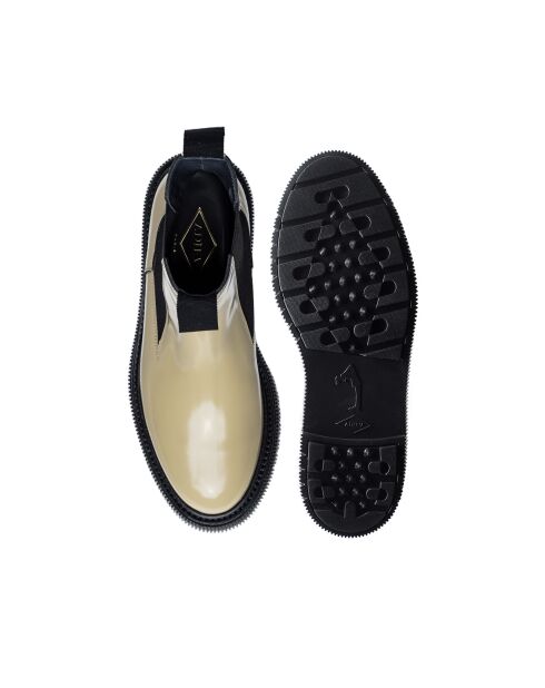 Bottines Chelsea en Cuir de Veau sable
