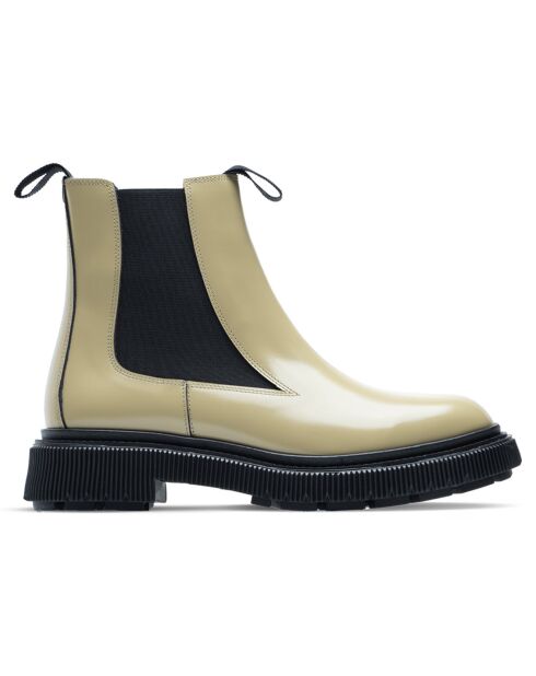 Bottines Chelsea en Cuir de Veau sable