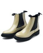 Bottines Chelsea en Cuir de Veau sable