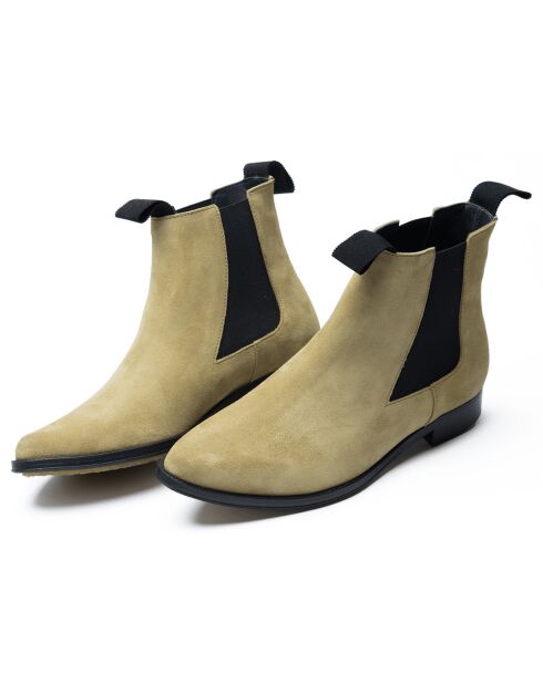 Bottines Chelsea en Cuir sable