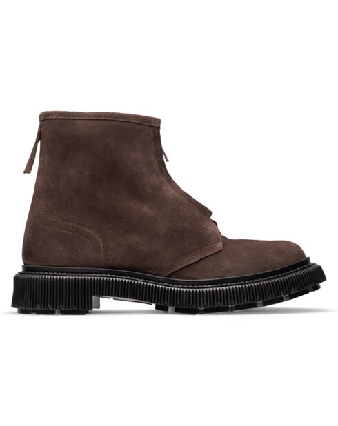 Bottines à Fermeture terre foncée
