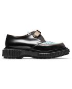Derbies à Boucle en Cuir de Veau noir/bleu/beige