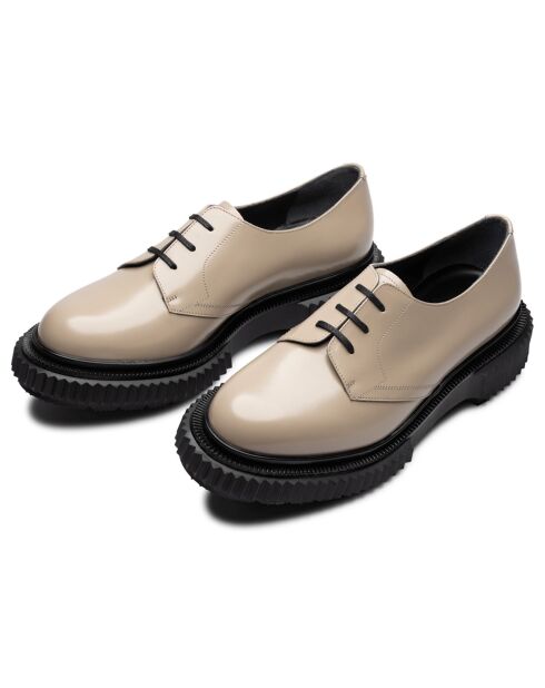 Derbies en Cuir de Veau beiges