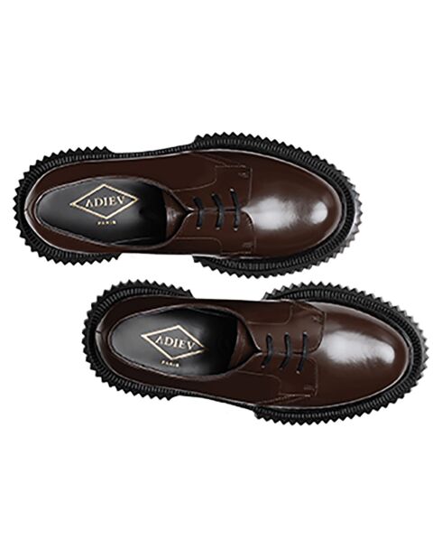 Derbies en Cuir de Veau marron foncé