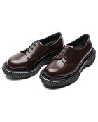 Derbies en Cuir de Veau marron foncé