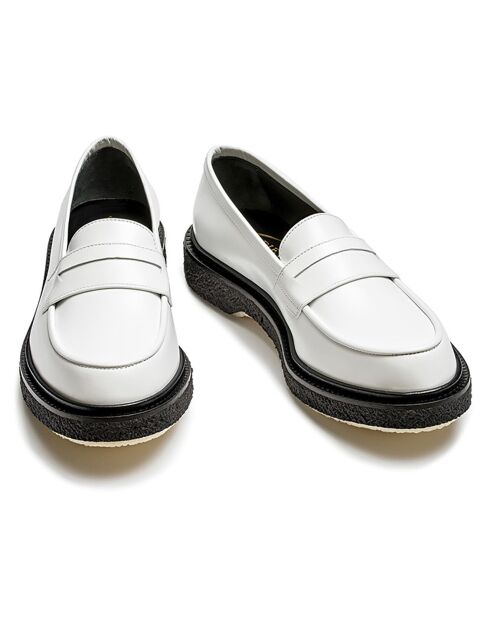 Mocassins en Cuir de Veau blancs