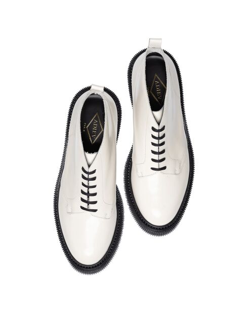 Bottines Basses en Cuir de Veau ivoire