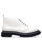 Bottines Basses en Cuir de Veau ivoire