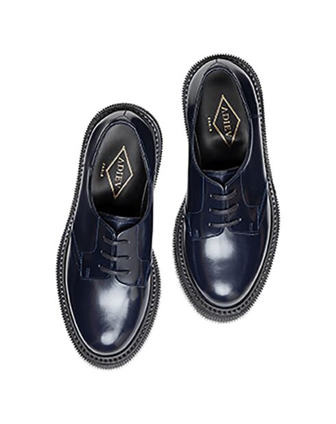 Derbies à Lacets en Cuir de Veau nuit