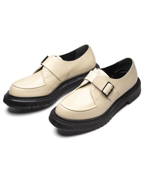 Derbies à Boucle en Cuir de Veau ivoire
