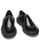 Derbies à Lacets en Cuir de Veau noires