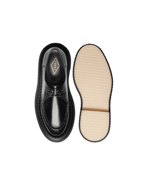 Derbies à Lacets en Cuir de Veau noires