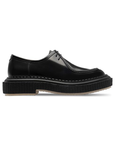 Derbies à Lacets en Cuir de Veau noires