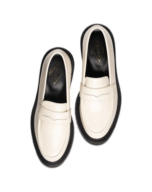Mocassins en Cuir de Veau ivoire
