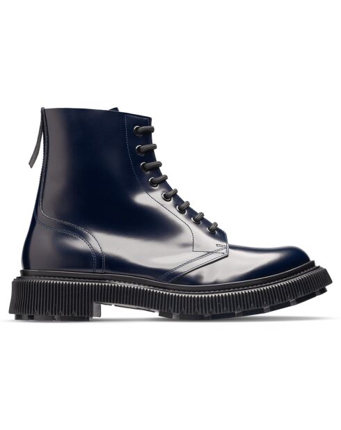Bottes à Lacets en Cuir de Veau nuit