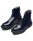 Bottes à Lacets en Cuir de Veau nuit