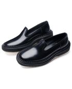 Chaussons en Cuir de Veau noirs